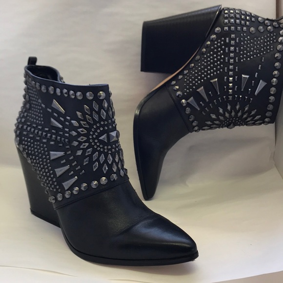 BCBGMaxAzria Shoes - BCBG MAXZRIA Vero Cuoio Black Studded Booties